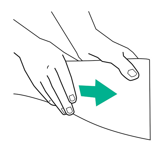 Graphique Drainage lymphatique manuel Mouvement vers l'avant des mains sur la jambe