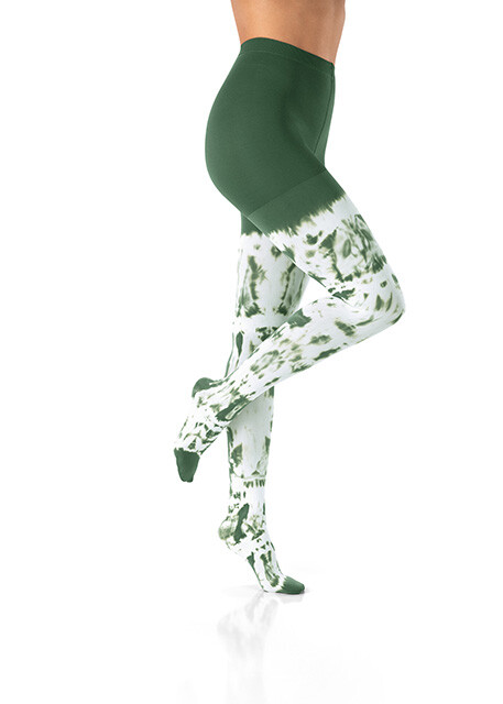 Strumpfhose Strong Green Batik weiß