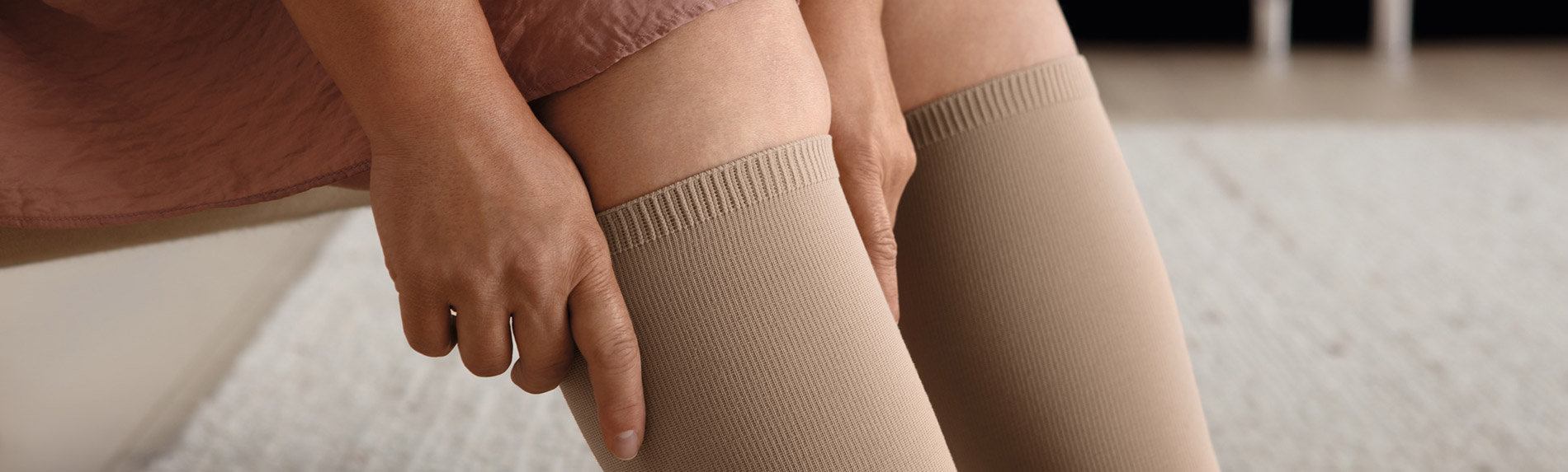 Tragen von Kompressionsversorgung