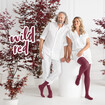 Farverig kompression i Juzo Trend Colour wild red