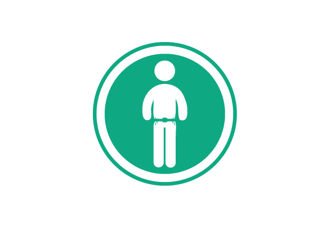 ícone roupas muito apertadas